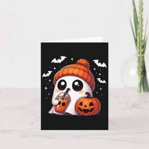 Niedlich Ghost Coffee Lover Halloween Ghost Pumpki Karte