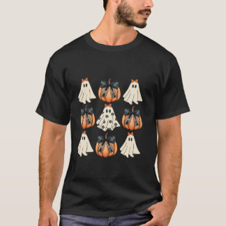 Niedlich Ghost Coquette Ästhetik Pink Bows Spooky T-Shirt