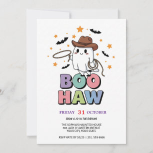 Niedlich Ghost Cowboy-Party-Karte Einladung