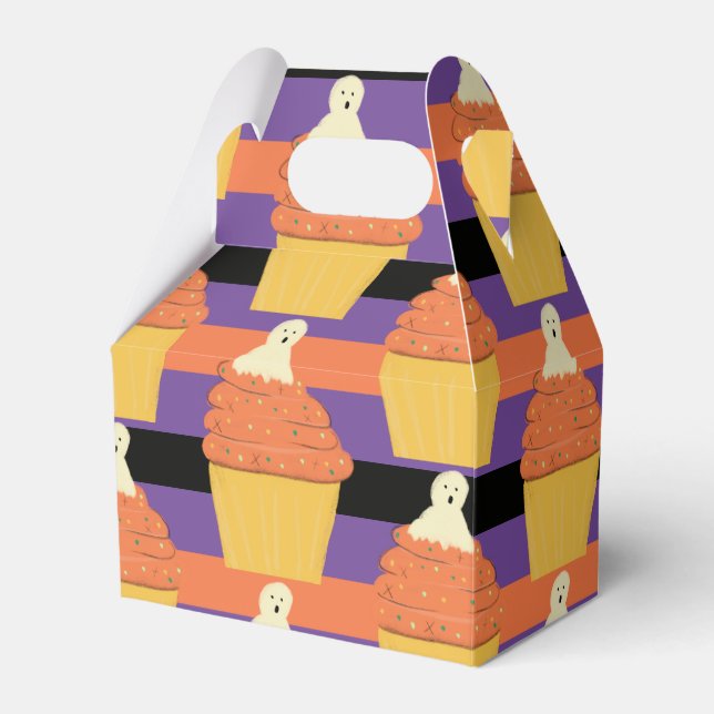 Niedlich Ghost Cupcake Halloween-Party Bevorzugung Geschenkschachtel (Vorderseite)