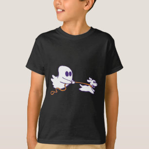 Niedlich Ghost Dog Walker Graphic Halloween Kostüm T-Shirt