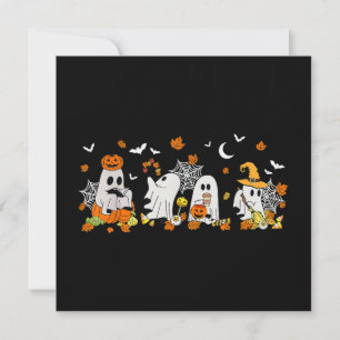 Niedlich Ghost Drink Kaffee Halloween Fall Ghost B Einladung