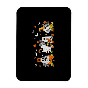 Niedlich Ghost Drink Kaffee Halloween Fall Ghost B Magnet
