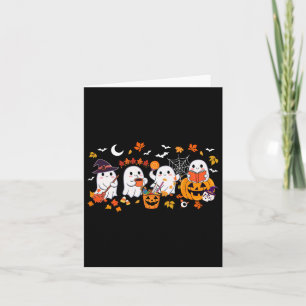 Niedlich Ghost Drink Kaffee Halloween Ghost Fall B Karte