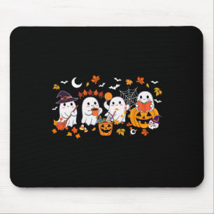 Niedlich Ghost Drink Kaffee Halloween Ghost Fall B Mousepad