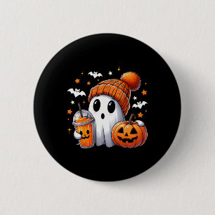 Niedlich Ghost Drink Kaffee Halloween Ghost Ice Co Button