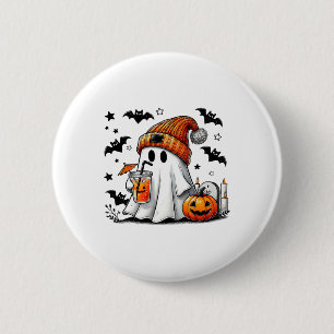 Niedlich Ghost Drink Kaffee Halloween Ghost Ice Co Button