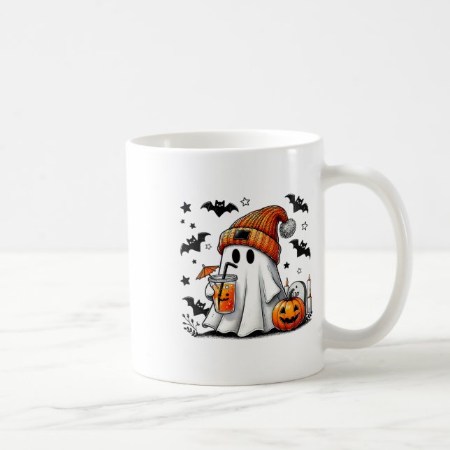Niedlich Ghost Drink Kaffee Halloween Ghost Ice Co Kaffeetasse (Rechts)