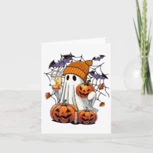 Niedlich Ghost Drink Kaffee Halloween Ghost Ice Co Karte