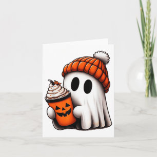 Niedlich Ghost Drink Kaffee Halloween Ghost Ice Co Karte