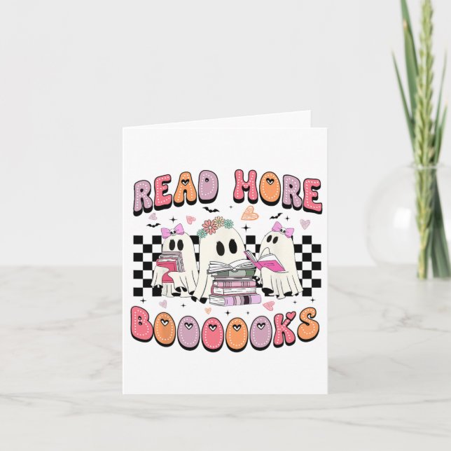 Niedlich Ghost Drink Kaffee Halloween Ghost Ice Co Karte (Vorderseite)