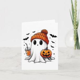 Niedlich Ghost Drink Kaffee Halloween Ghost Ice Co Karte