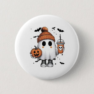 Niedlich Ghost Drink Kaffee Halloween Ghost-Kaffee Button