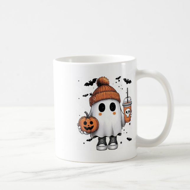 Niedlich Ghost Drink Kaffee Halloween Ghost-Kaffee Kaffeetasse (Rechts)