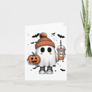 Niedlich Ghost Drink Kaffee Halloween Ghost-Kaffee Karte