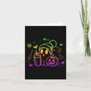 Niedlich Ghost Drink Kaffee Halloween Ghost-Kaffee Karte