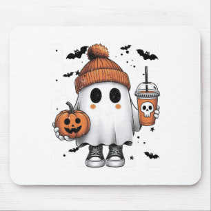 Niedlich Ghost Drink Kaffee Halloween Ghost-Kaffee Mousepad