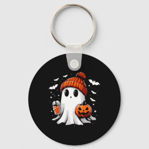 Niedlich Ghost Drink Kaffee Halloween Ghost-Kaffee Schlüsselanhänger
