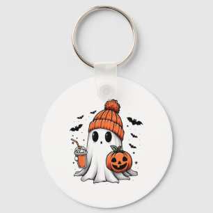 Niedlich Ghost Drink Kaffee Halloween Ghost-Kaffee Schlüsselanhänger