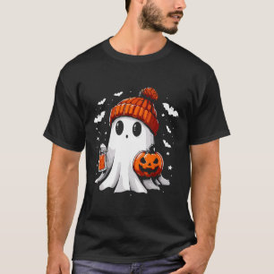 Niedlich Ghost Drink Kaffee Halloween Ghost-Kaffee T-Shirt