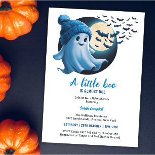 Niedlich Ghost ein kleines Boo Halloween Baby Dusc Einladung