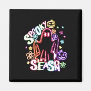 Niedlich Ghost Floral Coquette Halloween Pumpkin S Magnet