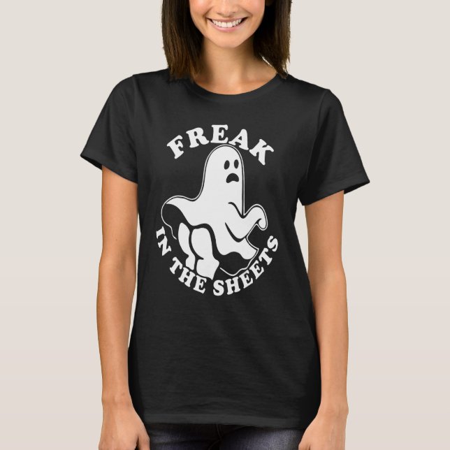 Niedlich Ghost Freak in der Sheets Halloween Sprea T-Shirt (Vorderseite)
