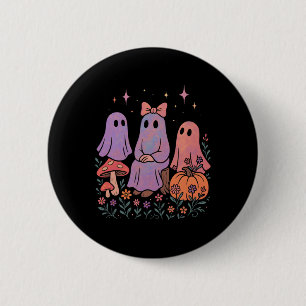 Niedlich Ghost Friends Shirt Pastel Spooky Hallowe Button