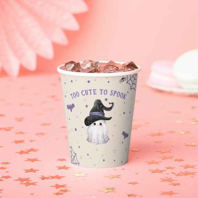 Niedlich Ghost Girl Halloween Geburtstagscreme Pappbecher (Insitu)