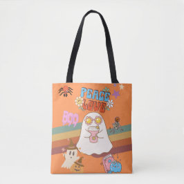 Niedlich Ghost Groovy Style Orange Tote Bag