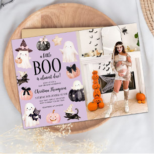 Niedlich Ghost Halloween Baby Dusche Foto Einladung