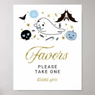 Niedlich Ghost Halloween Baby Duschfavoriten Schil Poster