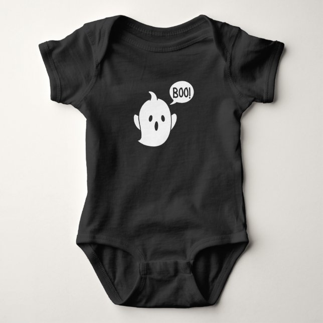 Niedlich Ghost Halloween Baby Strampler (Vorderseite)