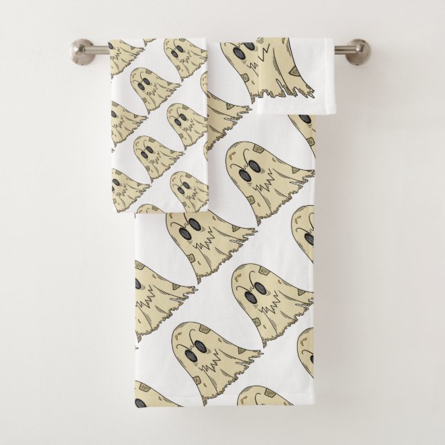 Niedlich Ghost Halloween Badhandtuch Set (Insitu)