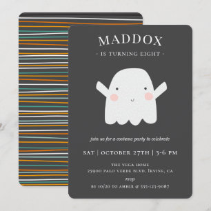 Niedlich Ghost Halloween Geburtstagsparty Einladung