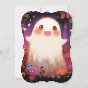 Niedlich Ghost Halloween Kinderdusche Einladung