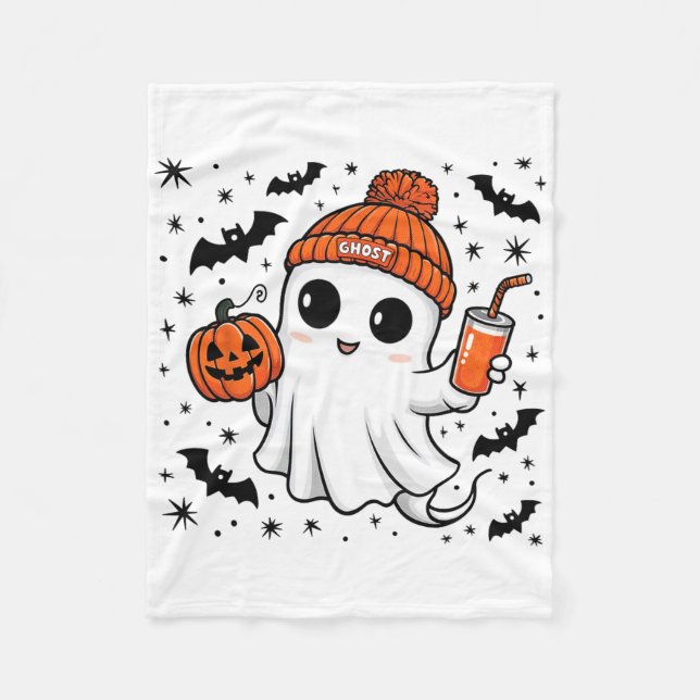 Niedlich Ghost Halloween Kostüm Kleinkind Kinder J Fleecedecke (Vorderseite)