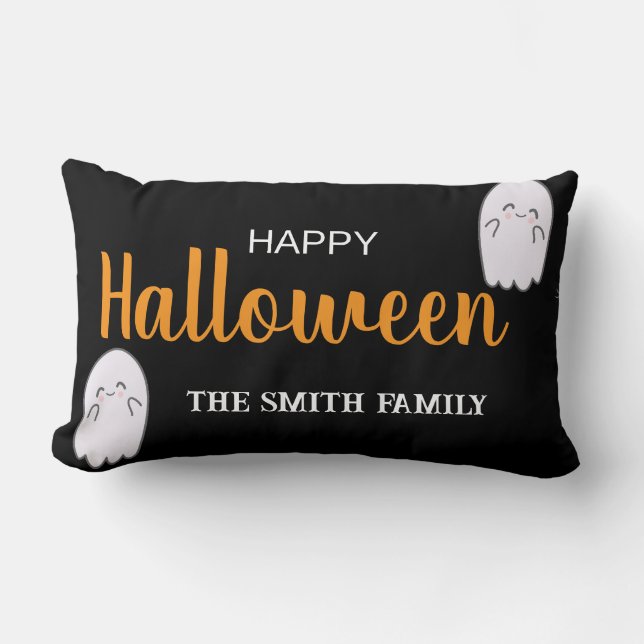 Niedlich Ghost Halloween Lendenkissen (Vorderseite)