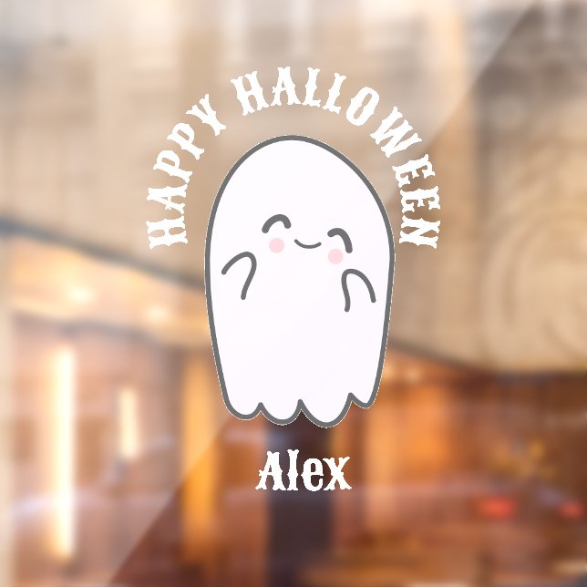 Niedlich Ghost-Halloween-Party Fensteraufkleber (Blatt 2)
