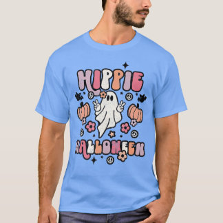 Niedlich Ghost Halloween Pumpkin Hippie Halloween  T-Shirt