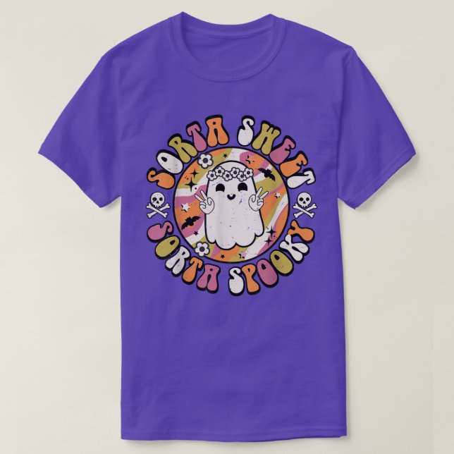 Niedlich Ghost Halloween Sorta Sweet Sorta Spooky  T-Shirt (Design vorne)