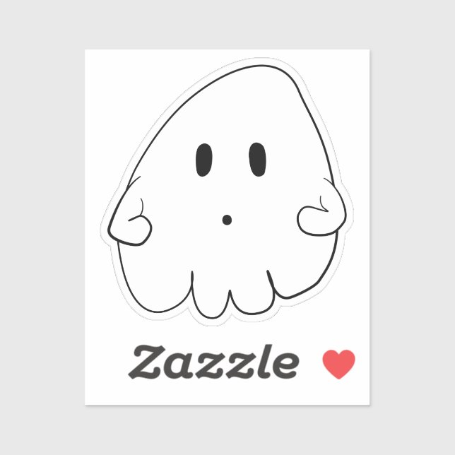 Niedlich Ghost Halloween Sticker (Blatt)