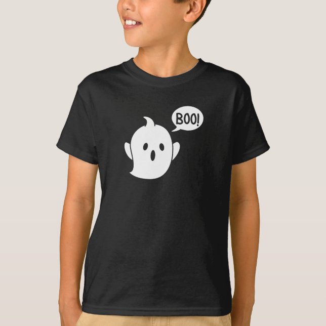 Niedlich Ghost Halloween T-Shirt (Vorderseite)