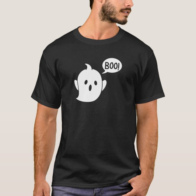 Niedlich Ghost Halloween T-Shirt (Vorderseite)