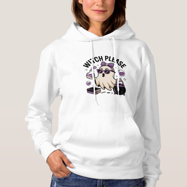 Niedlich Ghost Hexe Halloween Potion Hoodie (Vorderseite)