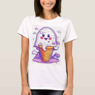 **"Niedlich Ghost Ice Creme Design T - Shirt - Ado