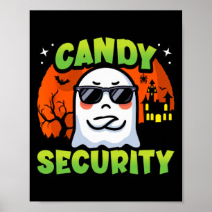Niedlich Ghost Kids Halloween - Candy Security - F Poster