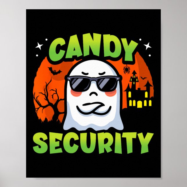 Niedlich Ghost Kids Halloween - Candy Security - F Poster (Vorne)