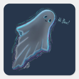 Niedlich Ghost KiniArt Square Sticker