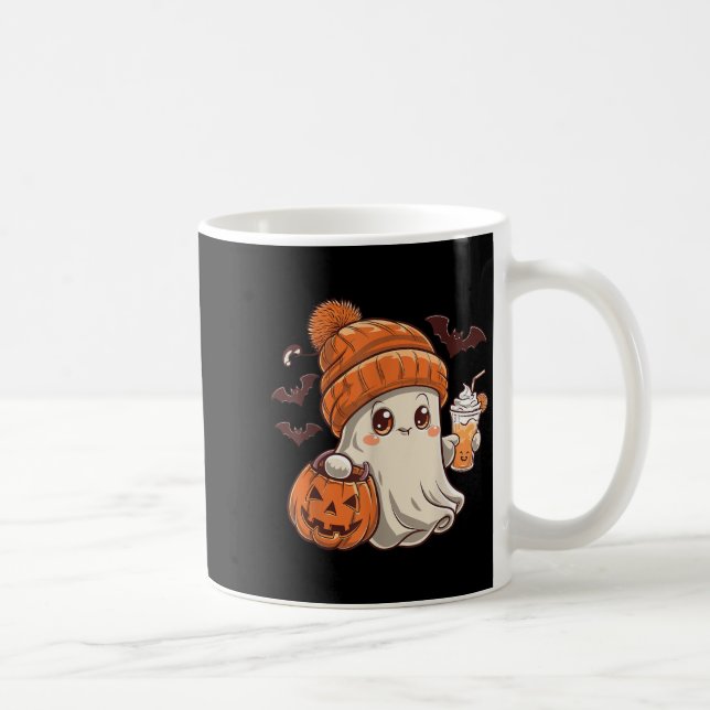 Niedlich Ghost Lace Kleinkind Ghost Pumpkin Eiskaf Kaffeetasse (Rechts)